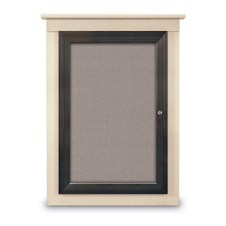 United Visual Products Single Door Enclosed Letterboard, 60"x42 UV1306TB-BRONZE-BLACK